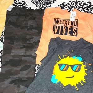 Brand New Children's place lot pants 2 long sleeve shirts size 5/6